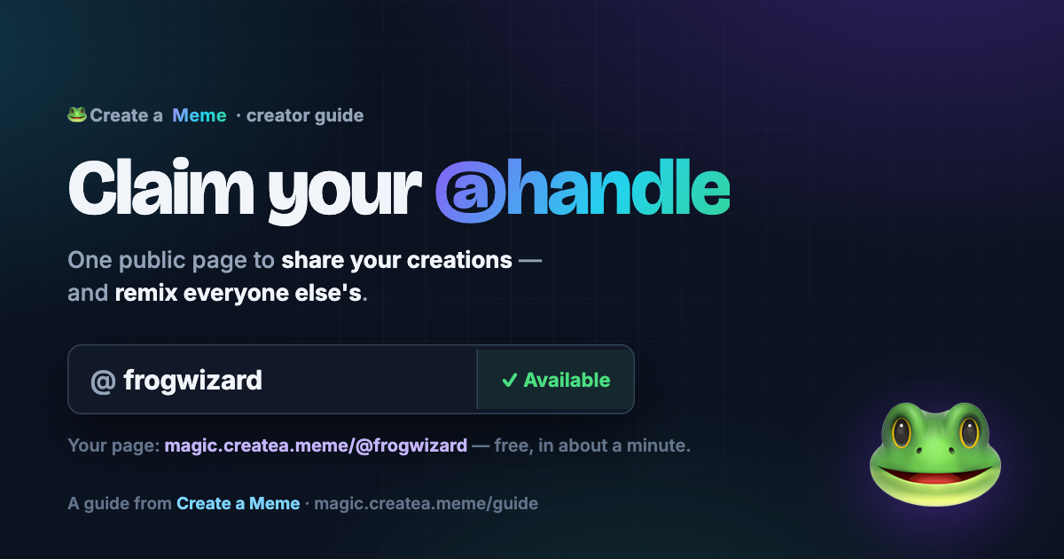🌐 Claim your @handle share image