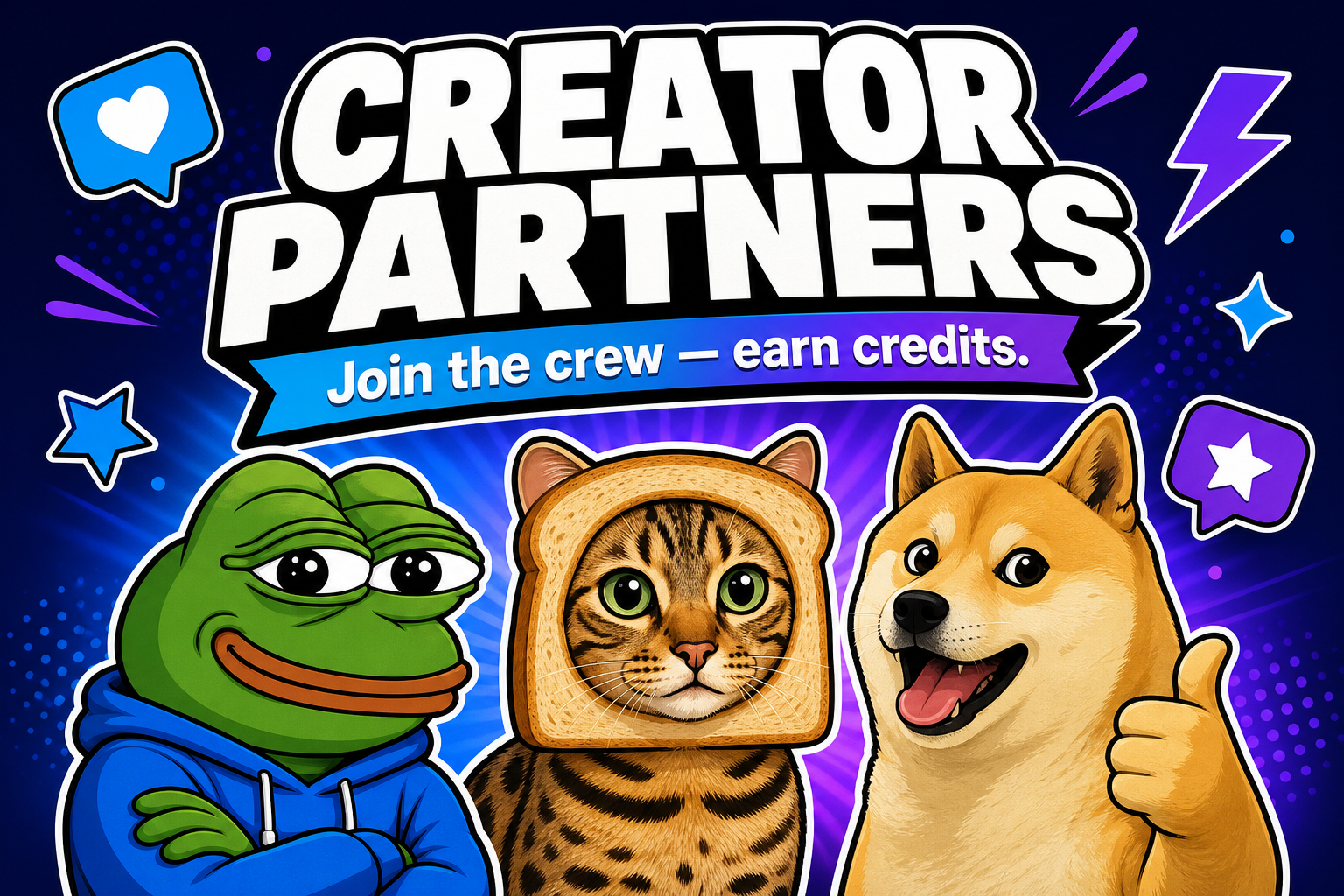 Creator Partners meme squad